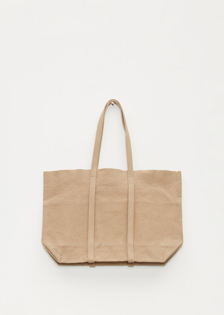 Washed Canvas 6-Pockets Tote — Taupe