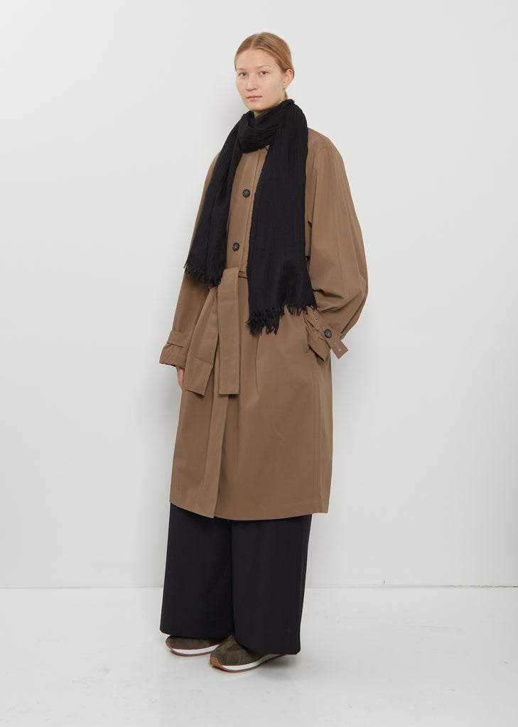 Staffa Cashmere Silk Solid Scarf — Black