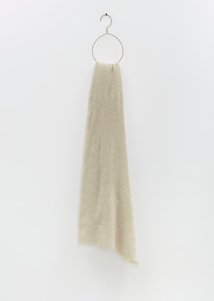 Fuzzy Feutre Cashmere Shawl — Fog