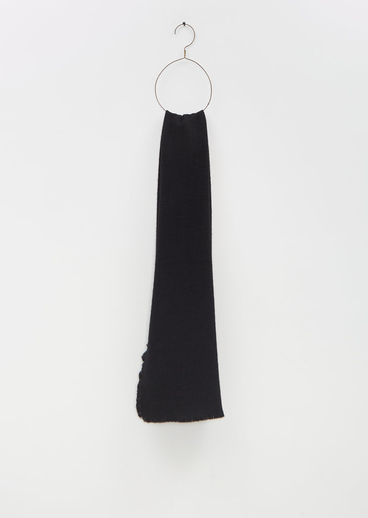 Four Sided Fringe Cashmere Scarf — Black