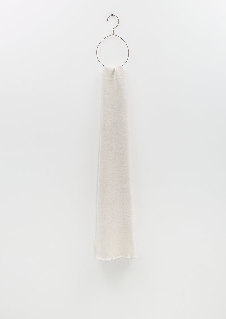 Four Sided Fringe Cashmere Scarf — Moonbeam