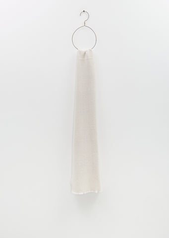 Four Sided Fringe Cashmere Scarf — Moonbeam