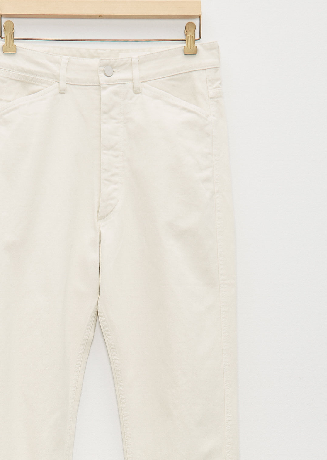 Men's Curved 5 Pocket Pants — Clay White – La Garçonne