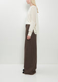 Wool Flannel Full Pants  — Dark Taupe