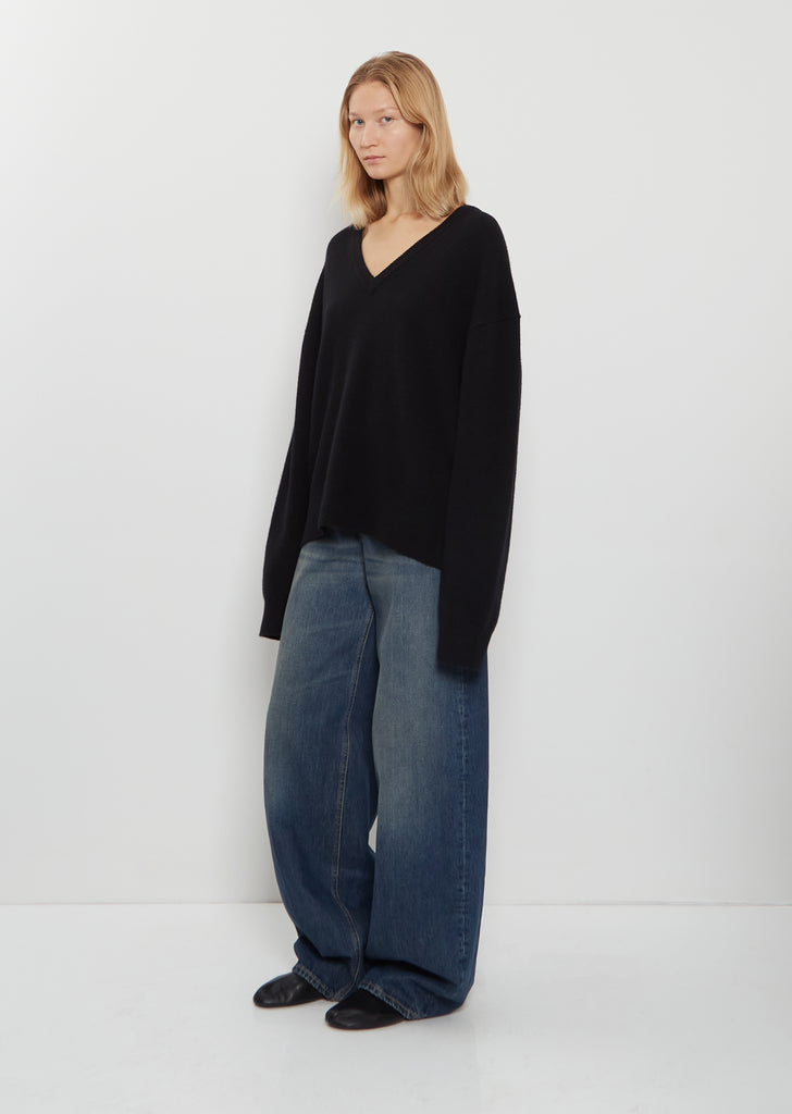 n°457 Jack Stretch Cashmere Sweater — Raven