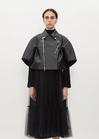 Synthetic Leather Moto Jacket