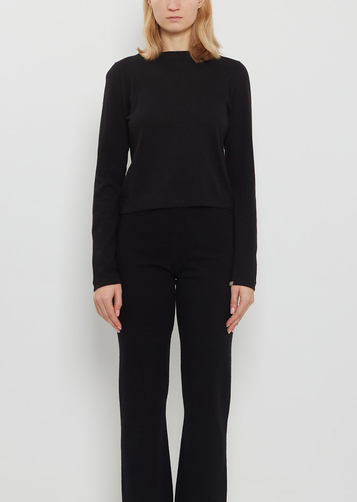 n°451 Lisa Cotton Cashmere Top — Raven
