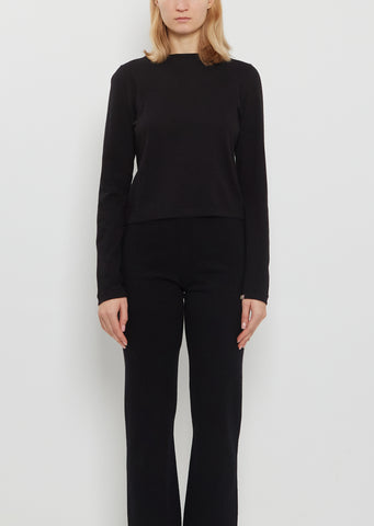 n°451 Lisa Cotton Cashmere Top — Raven