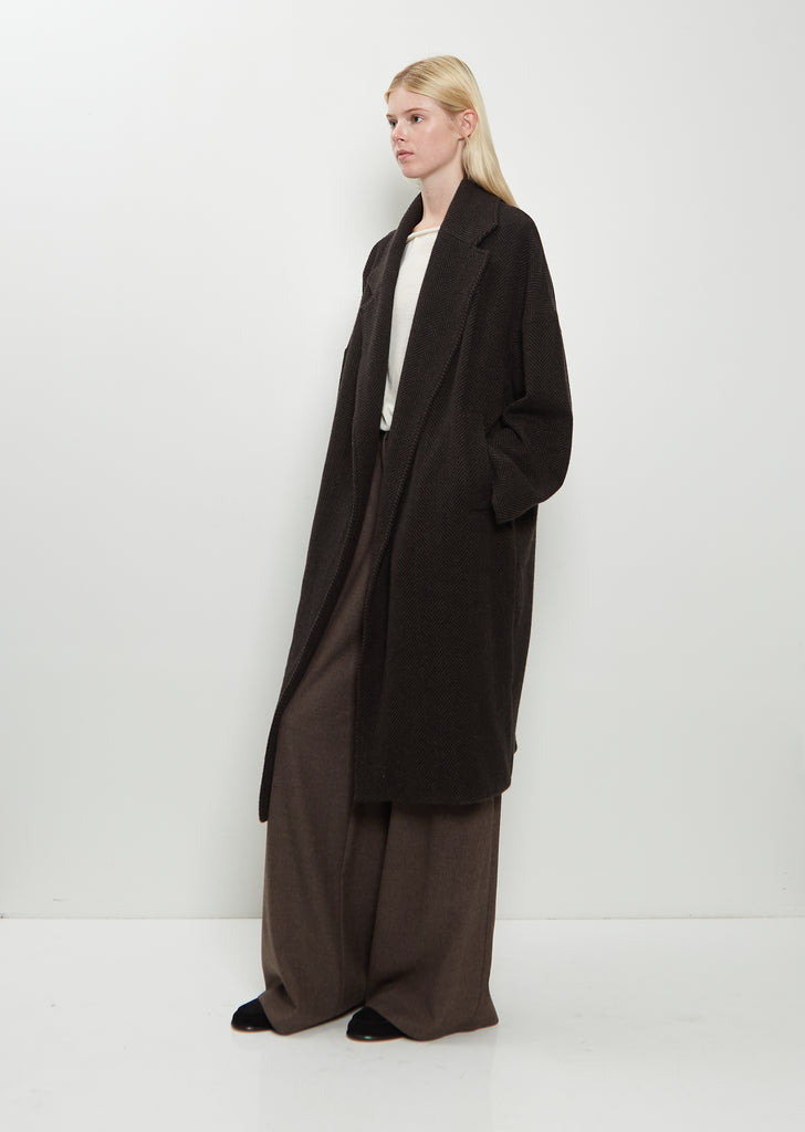 Cashmere Oversized Coat Herringbone
