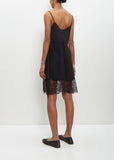 Silk Blend Lace Trim Mini Slip Dress