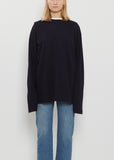 n°452 Rock Wool Cashmere Top — Navy