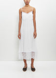 Silk Blend Lace Trim Slip Dress — Ivory