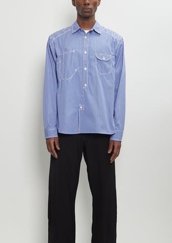 Contrast Stitch Button Up Shirt