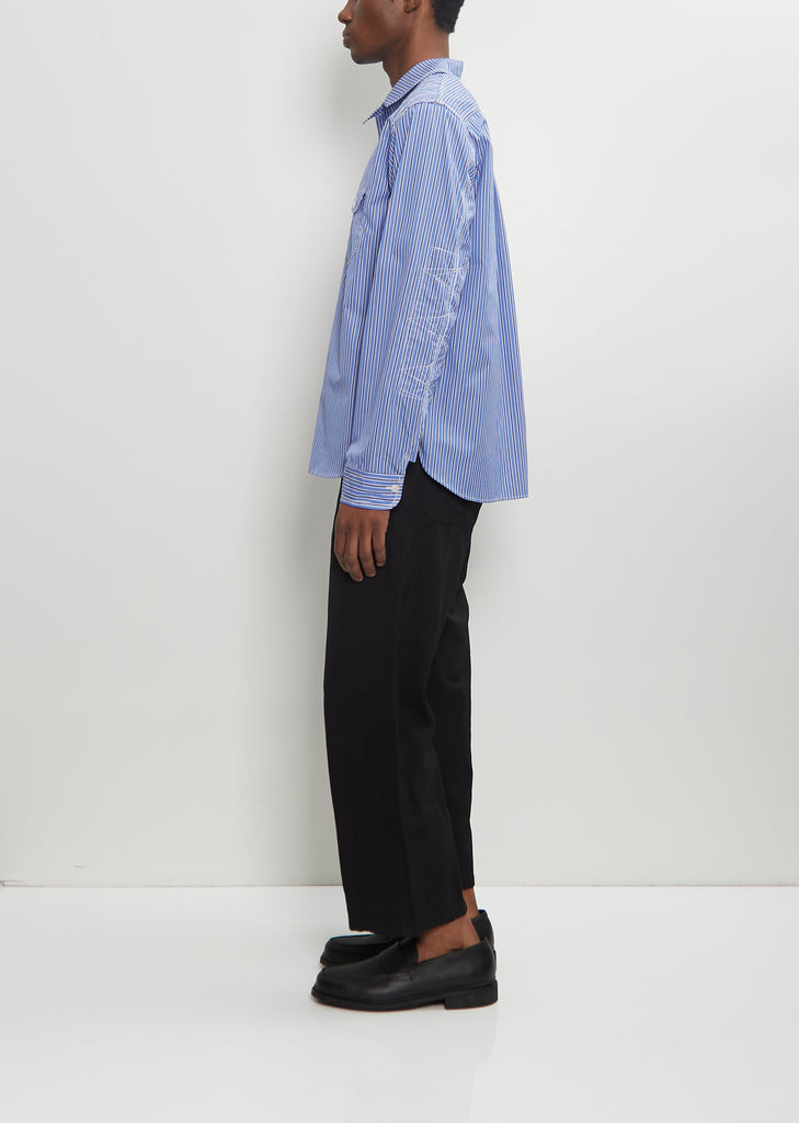 Contrast Stitch Button Up Shirt