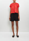 Cotton Ruffle Tulip Top — Red