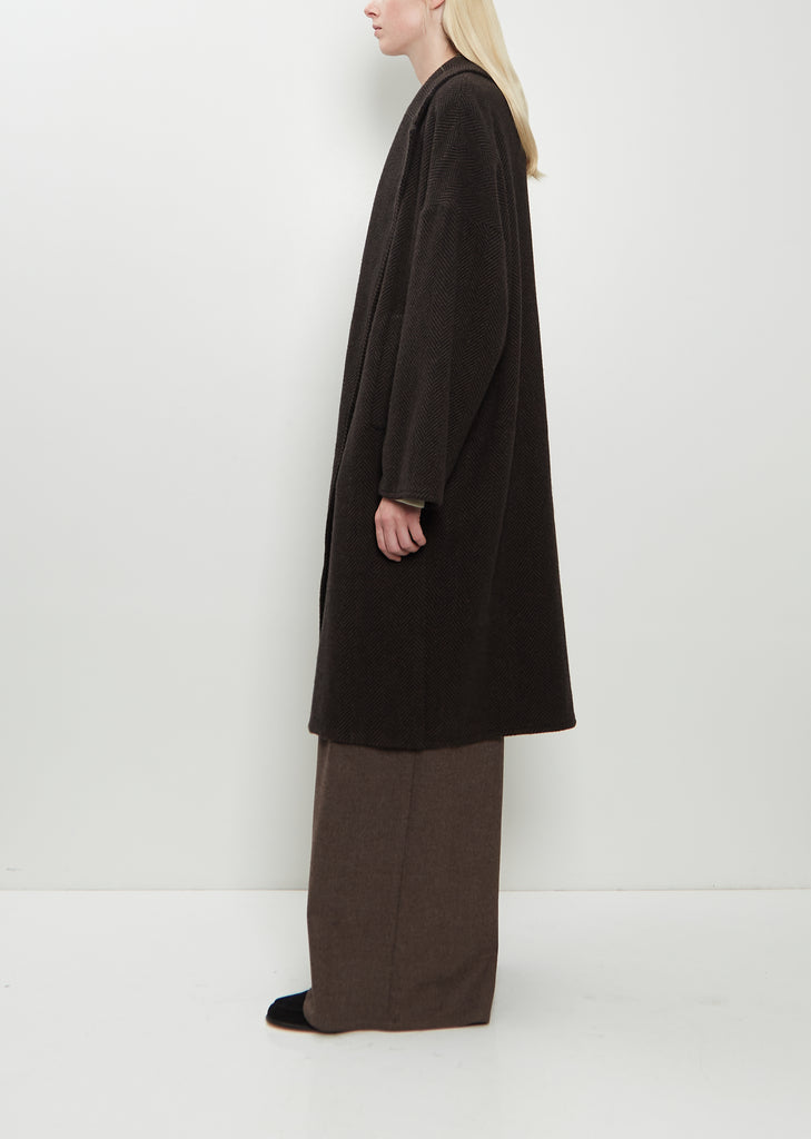 Cashmere Oversized Coat Herringbone