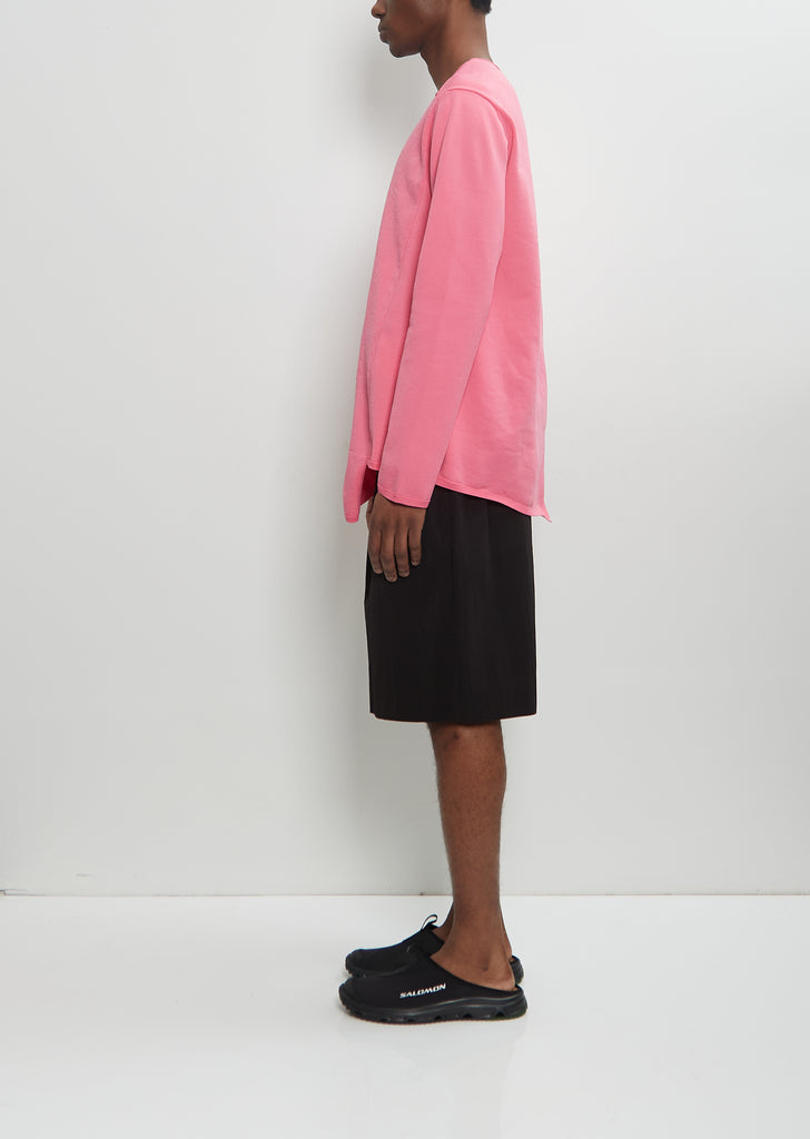 Asymmetric Layered Sweater  — Pink