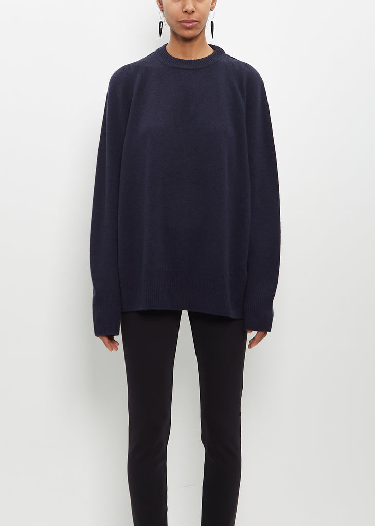 Cashmere Sibem Top — Dark Navy