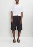 Linen Blend Check Shorts