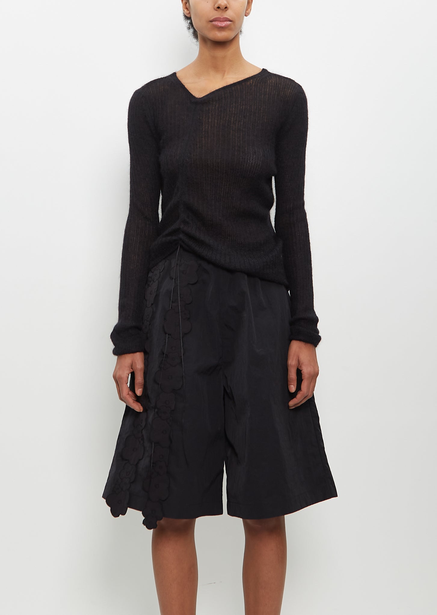 Mohair Ussi Pullover — Black – La Garçonne