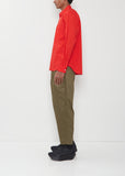 Classic Collar Cotton Shirt — Red