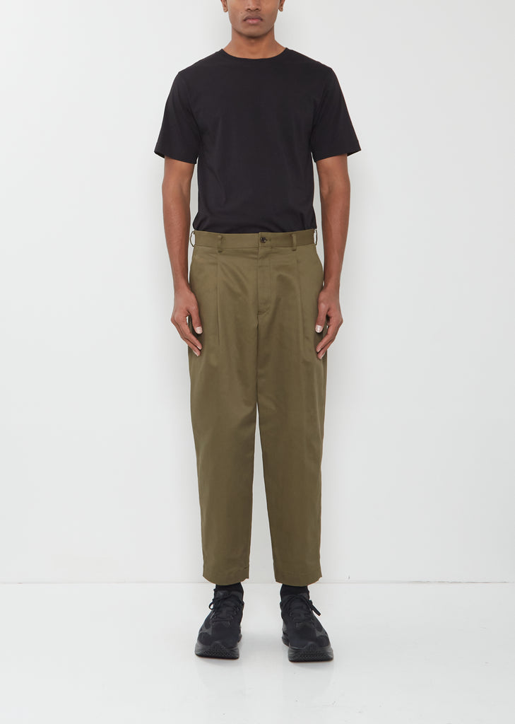 Pleated Cotton Pants