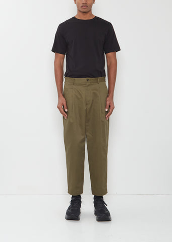 Pleated Cotton Pants