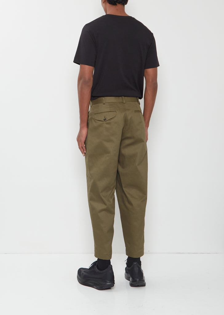 Pleated Cotton Pants