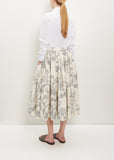 Double Rideaux Light Cotton Skirt