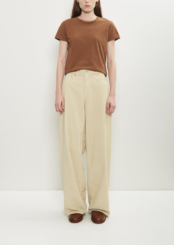 Cotton Corduroy Roomy Jean — Parsnip