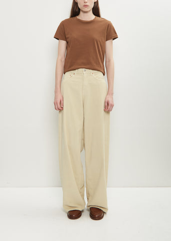 Cotton Corduroy Roomy Jean — Parsnip
