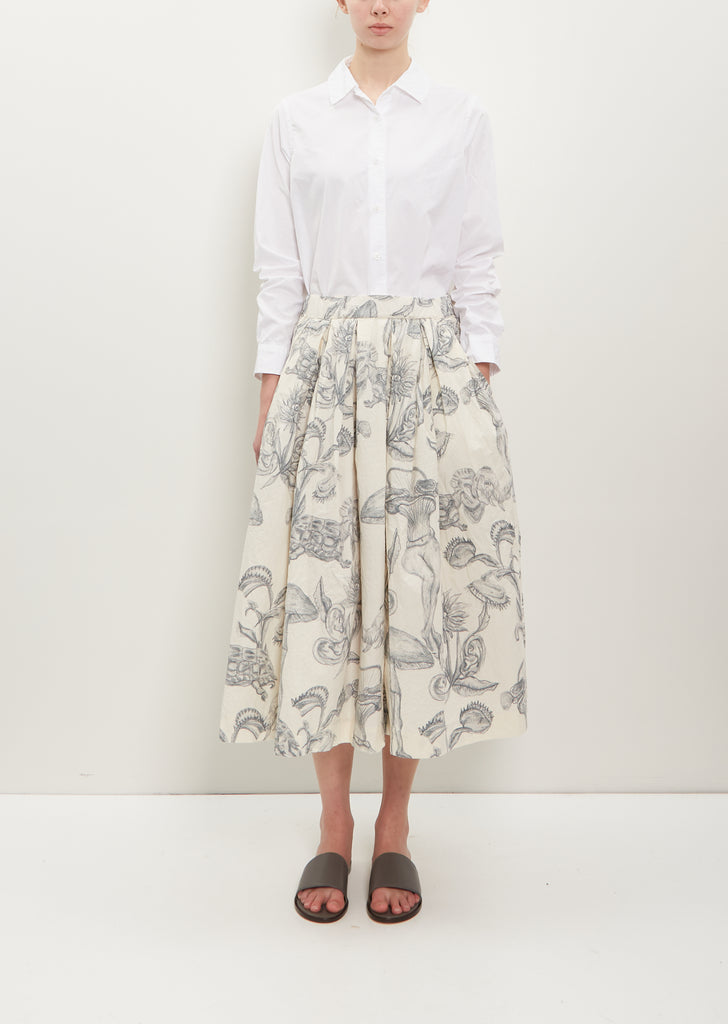 Double Rideaux Light Cotton Skirt