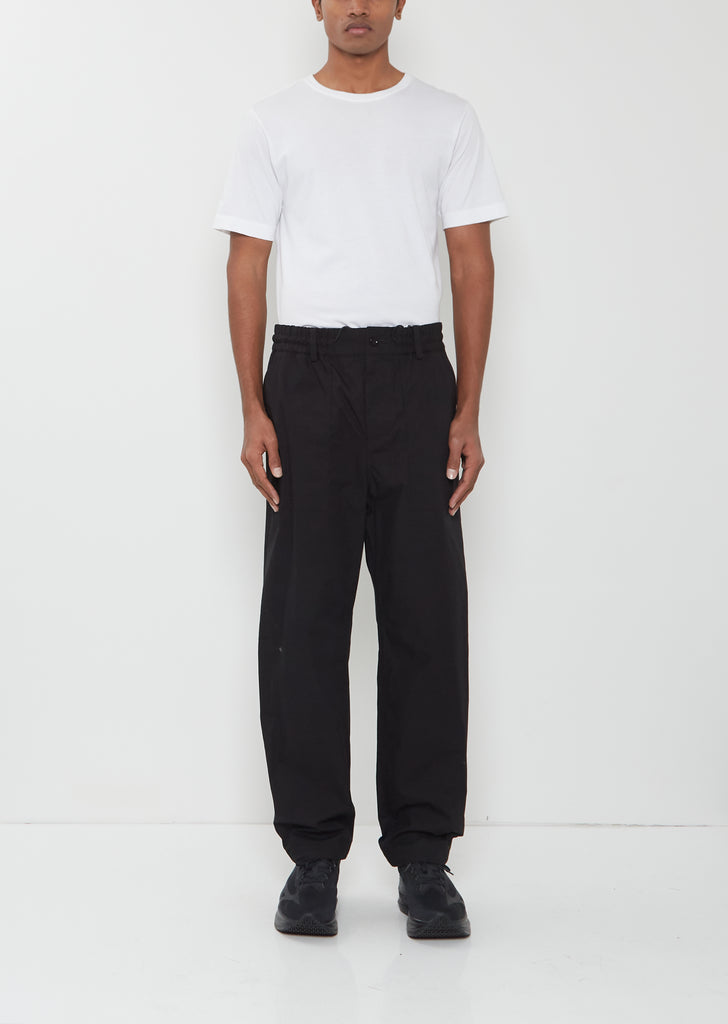 Cotton Nylon Oxford Pants — Black