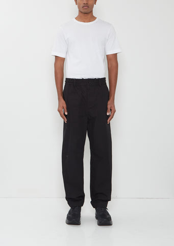 Cotton Nylon Oxford Pants — Black