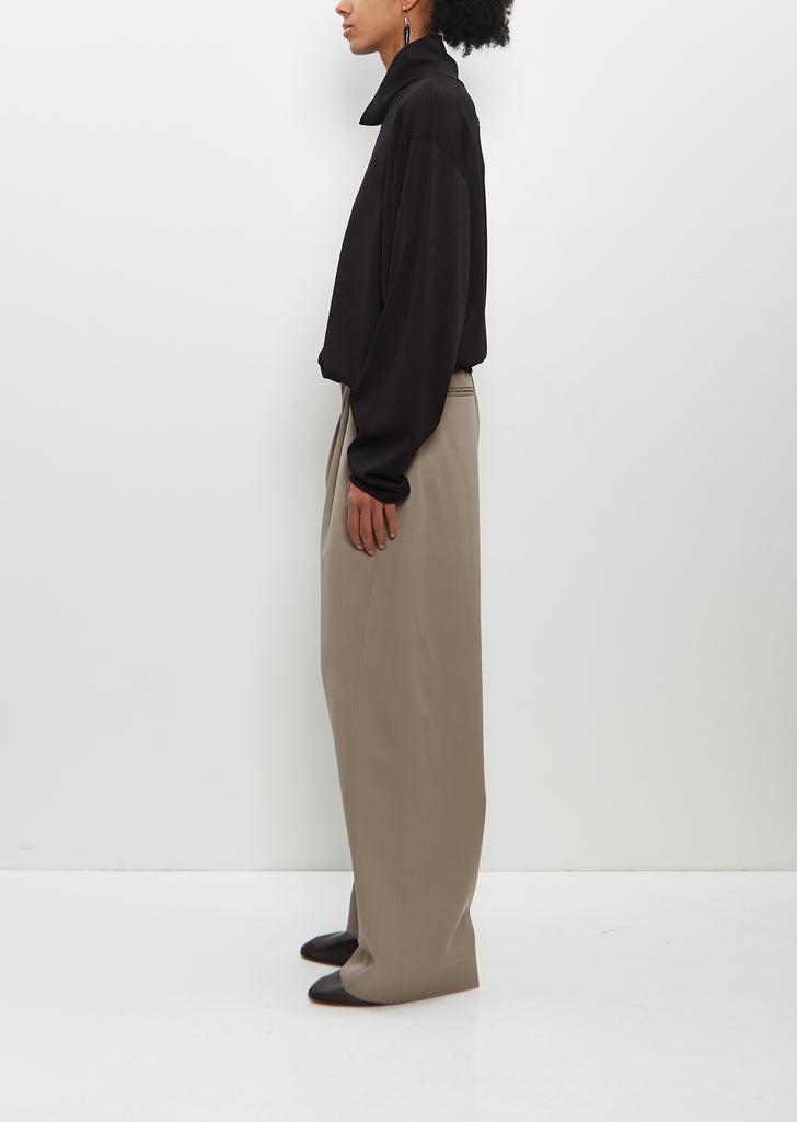 Wool Twist Seam Easy Trousers