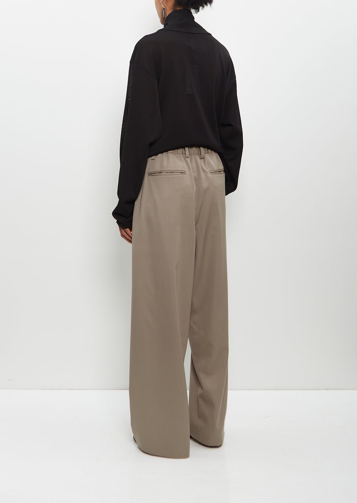 Wool Twist Seam Easy Trousers