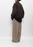 Wool Silk Oversized Double Breast Blouson