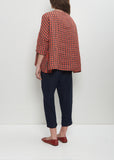 Tartan Linen Boxy Top