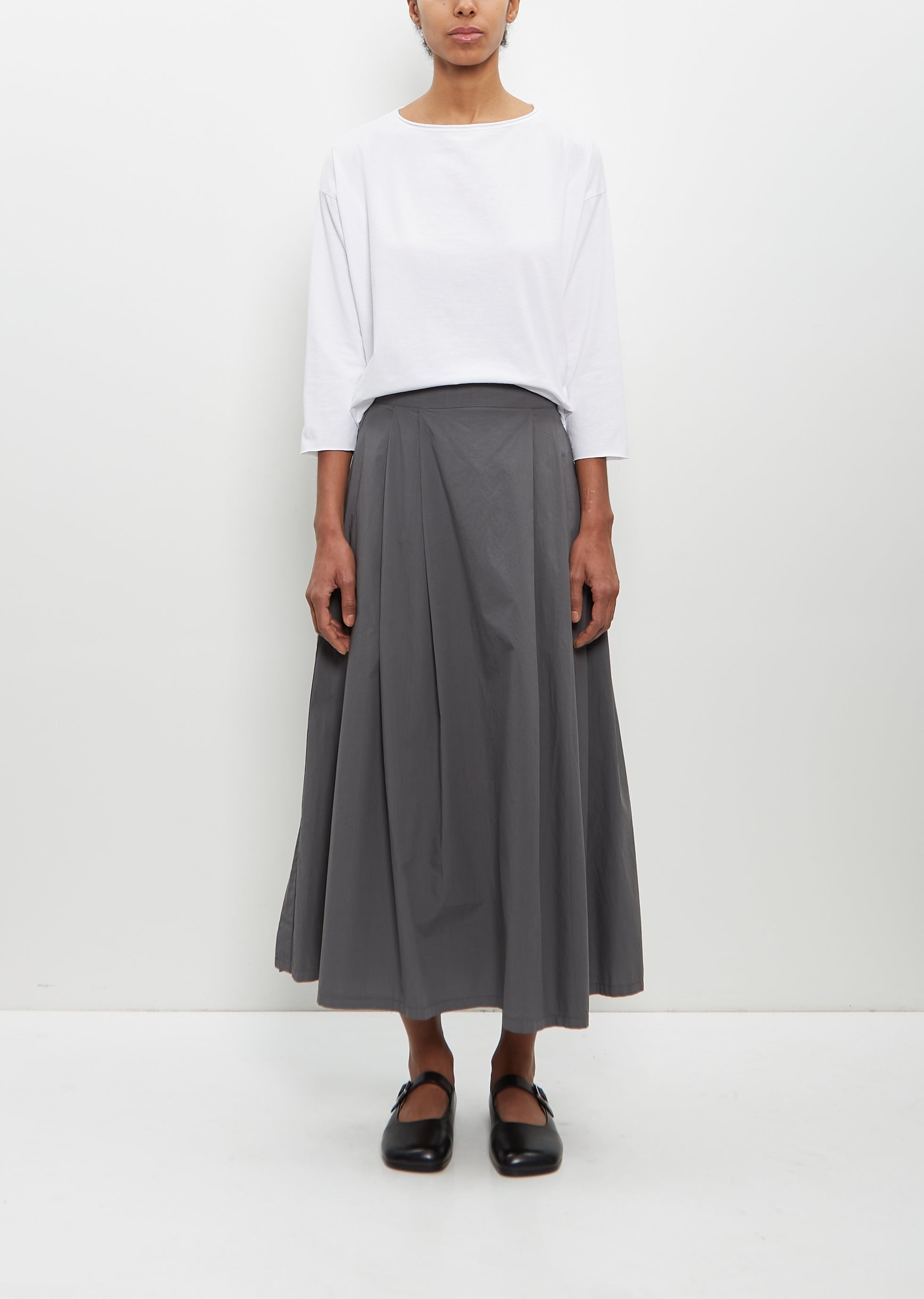 Cotton Maso Skirt — Grey – La Garçonne