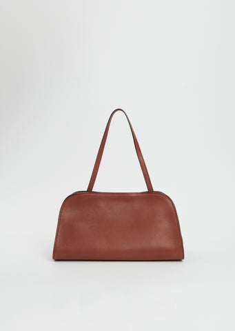Peggy Saddle Leather Clutch — New Burgundy