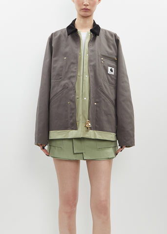 Reversible Duck Jacket — Grey x Light Green – La Garçonne