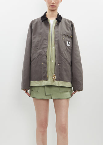 Reversible Duck Jacket — Grey x Light Green