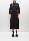 Long Pleated Elasticated Waist Kilt Skirt