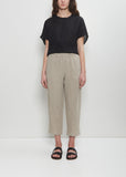 Linen Straight Pull On Pant — Ecru