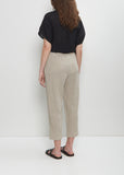 Linen Straight Pull On Pant — Ecru