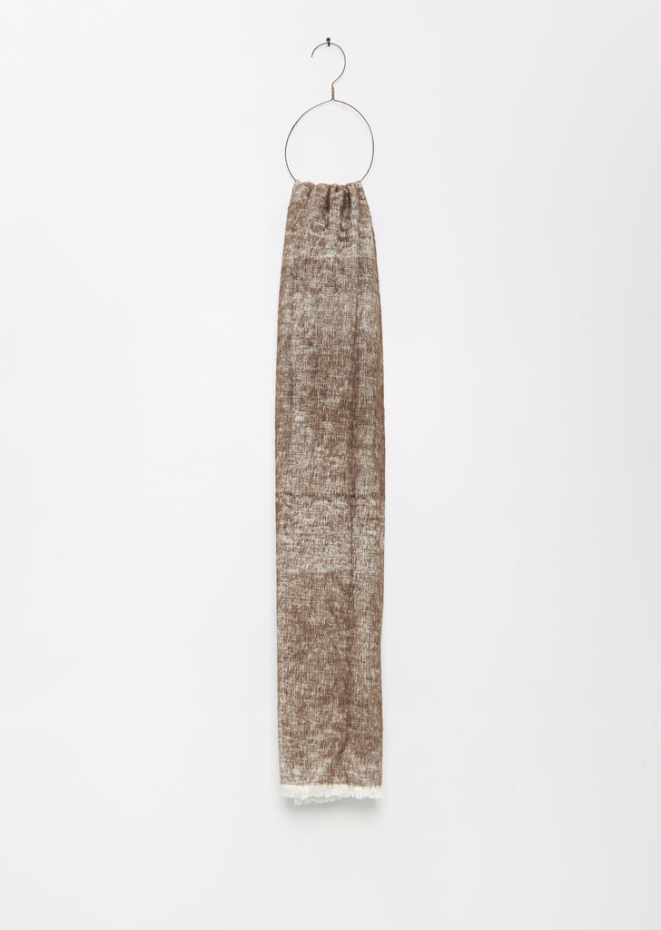 Hokkaido Melange Stole — White / Brown