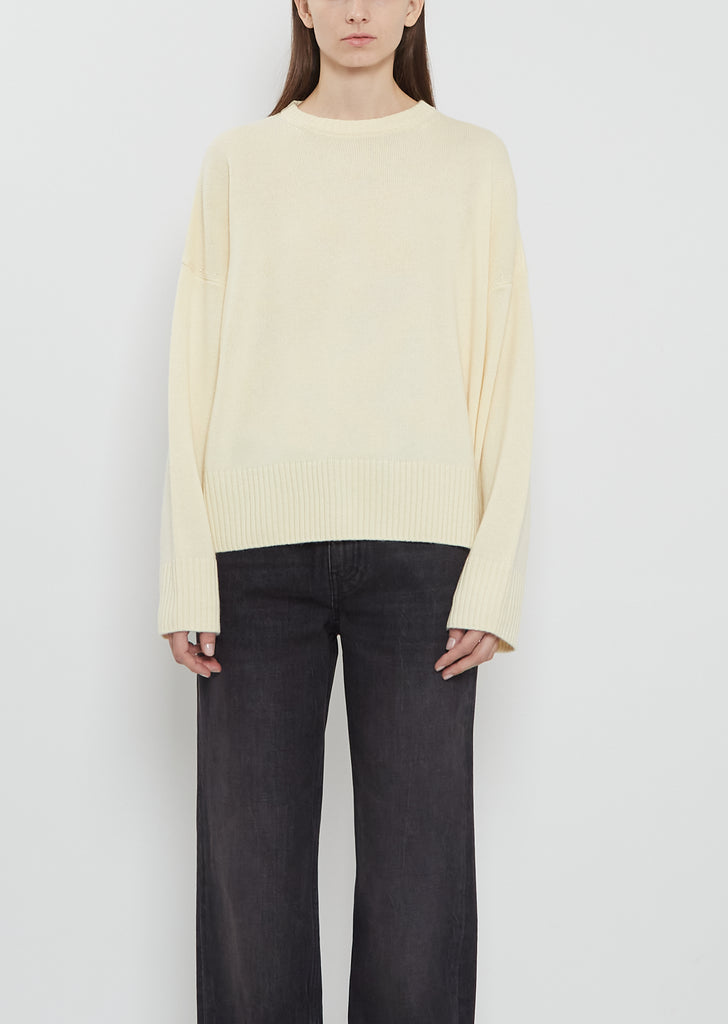 Anton Cashmere Crewneck Sweater — Butter
