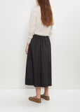Cotton Gathered Skirt — Black