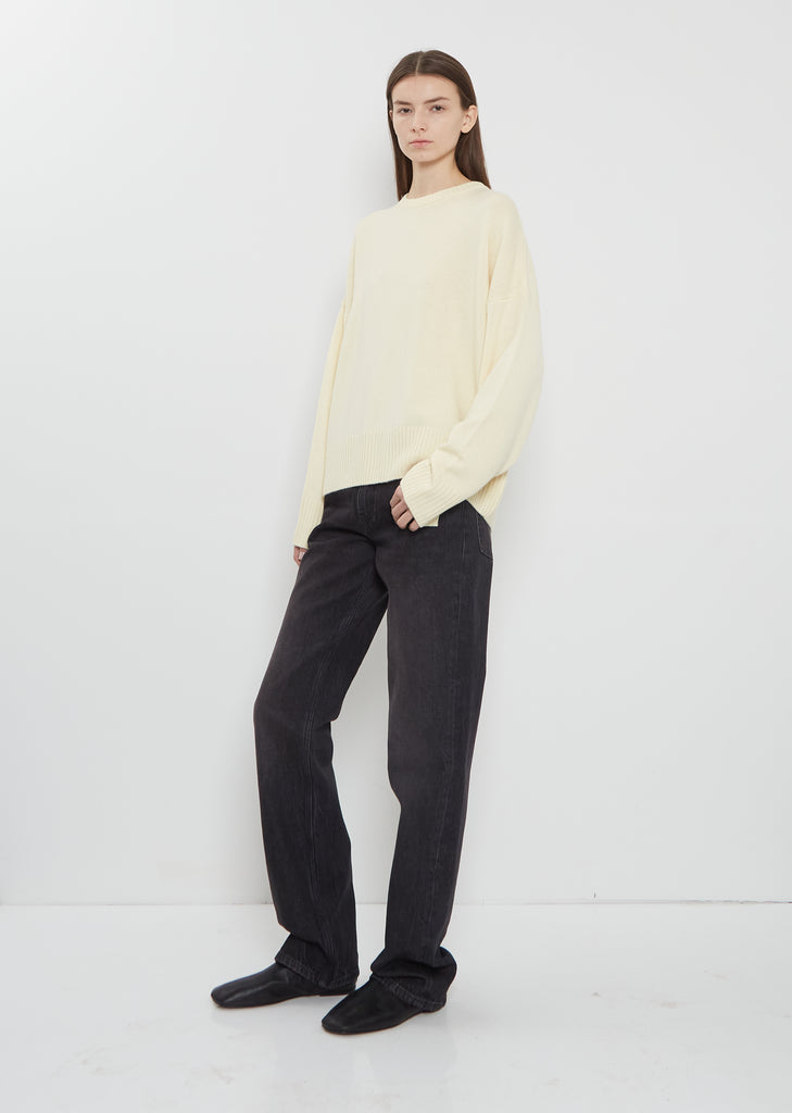 Anton Cashmere Crewneck Sweater — Butter