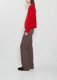 Pia Cashmere Crewneck Sweater — Red